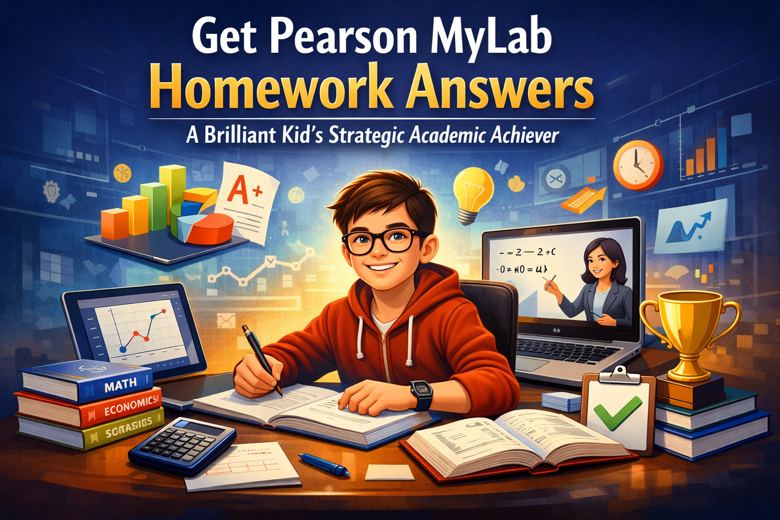 Get Pearson MyLab Homework Answers: A Brilliant Kid's Strategic Academic Achiever.